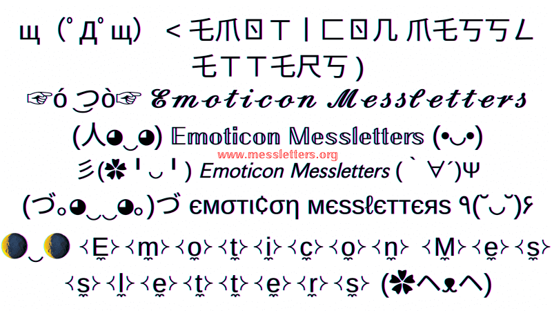 emoticon-messletters